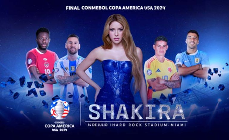 Shakira se presentará en la final de la Conmebol Copa América USA 2024™