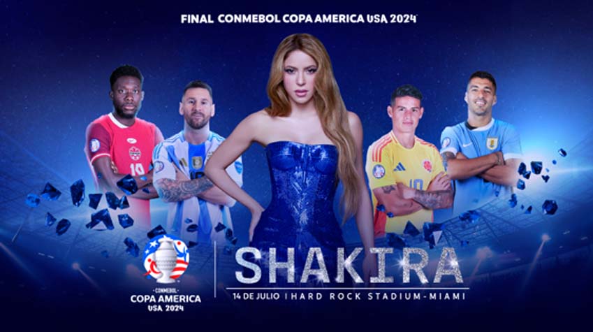 Shakira se presentará en la final de la Conmebol Copa América USA 2024™