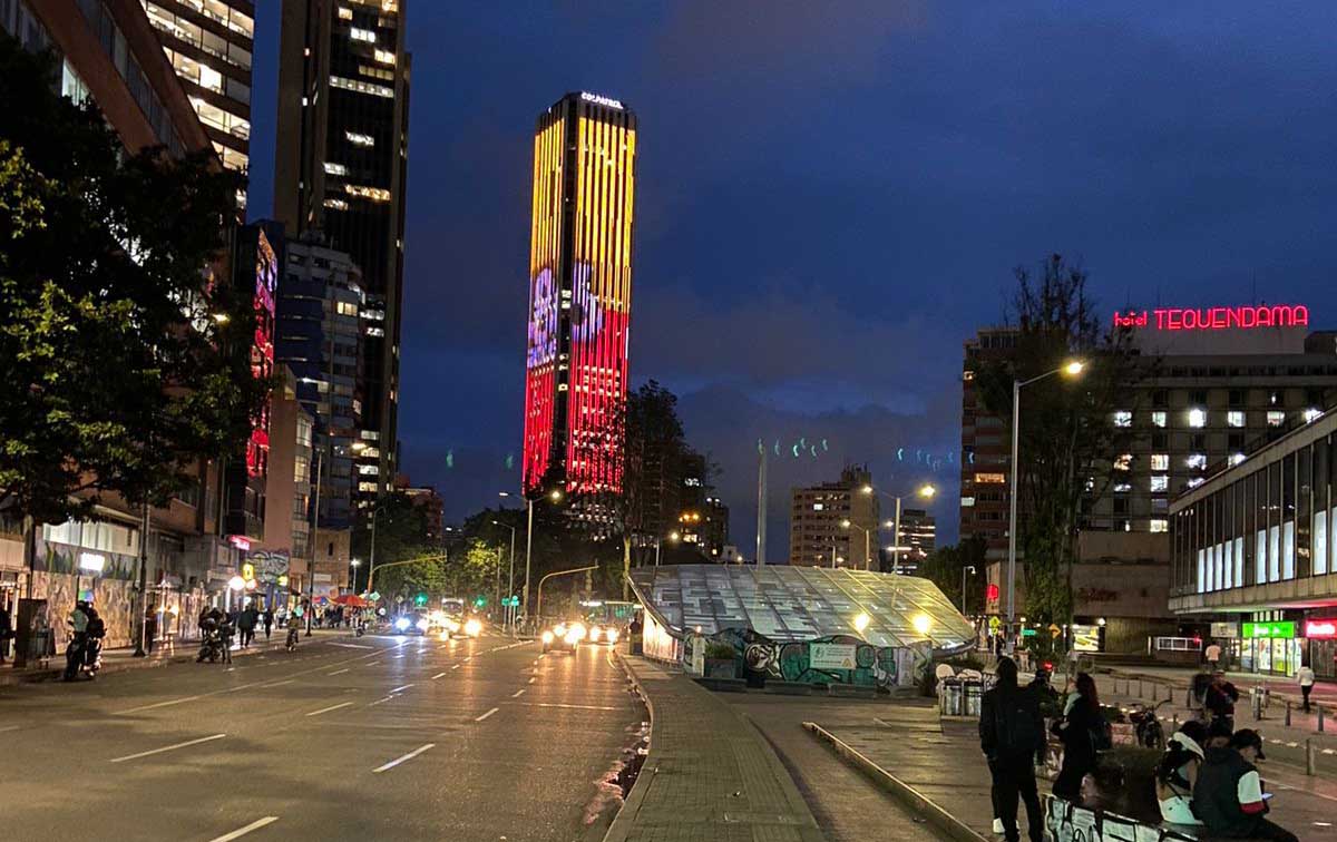 La torre Colpatria se vestirá con los colores de la bandera de Bogotá para conmemorar los 486 años de la ciudad