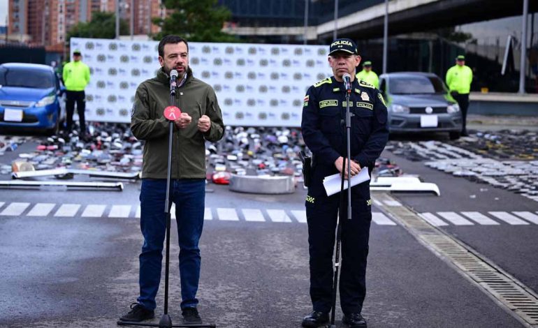 Duro golpe a la cadena criminal de autopartes hurtadas en Bogotá.