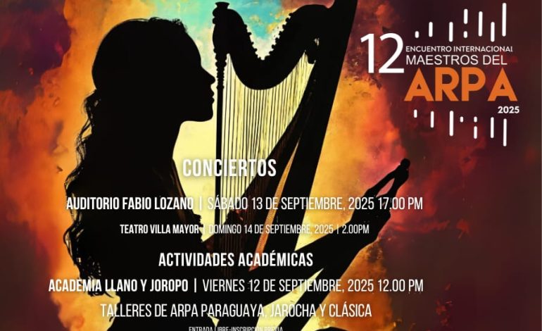 XII encuentro internacional maestros del arpa 2025, del 11 al 14 de septiembre