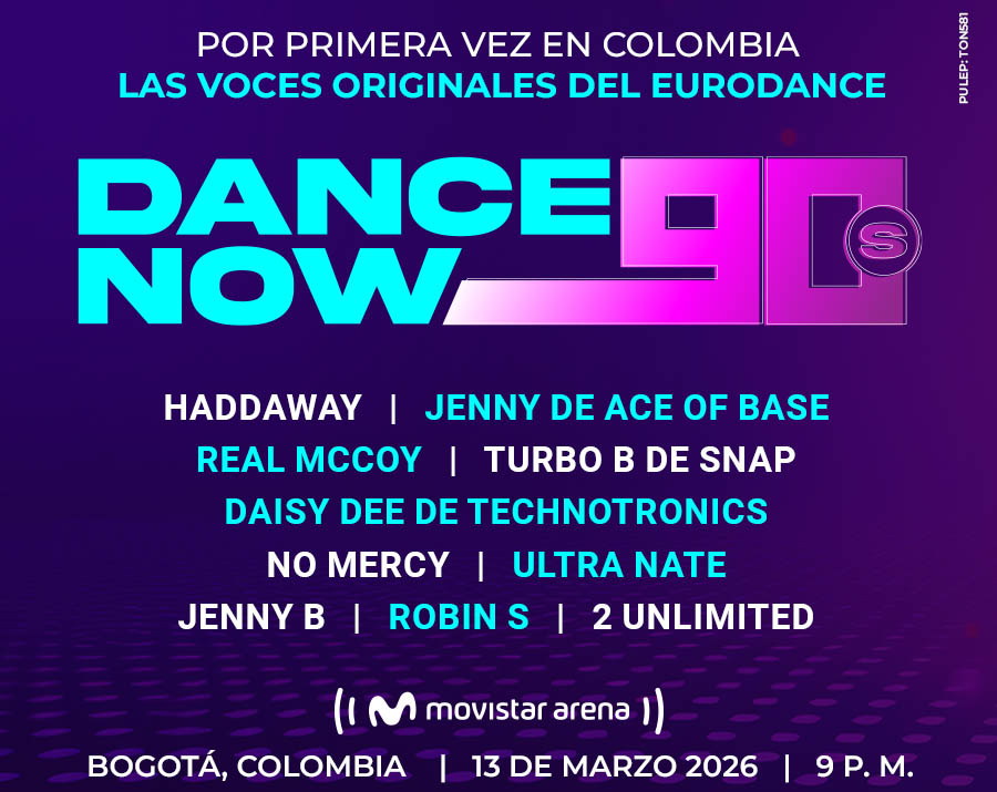 Bogotá bailará al ritmo de los 90: el Dance Now Tour 2026 llega por primera vez a Colombia