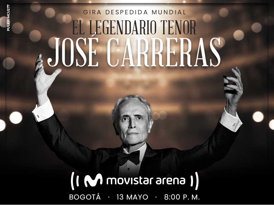 José Carreras se despide de Bogotá: la última vez que una voz histórica de la ópera resonará en el Movistar Arena